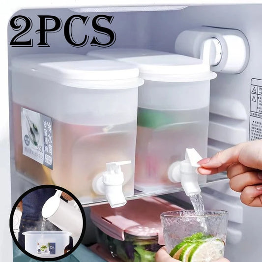 2-Pack 3.5L Juice Dispensers with Faucet: Perfect for Chilled Drinks in Your Fridge